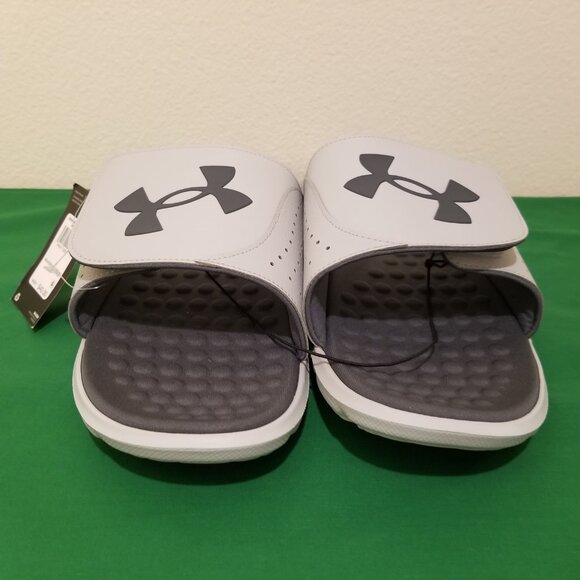 Under Armour Ignite Pro Slides Men Size 18 Black Gray Sandals Big & Tall NWT main image 7